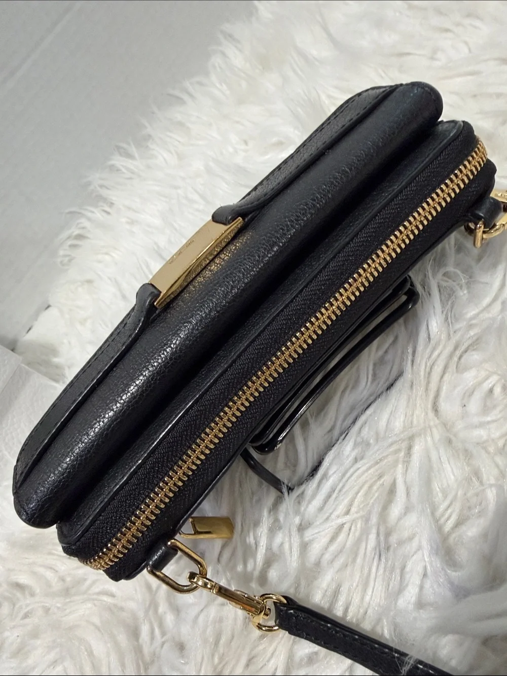 TUMI Crossbody with Gold tone Logo Accent Plate - Picture 4 of 16